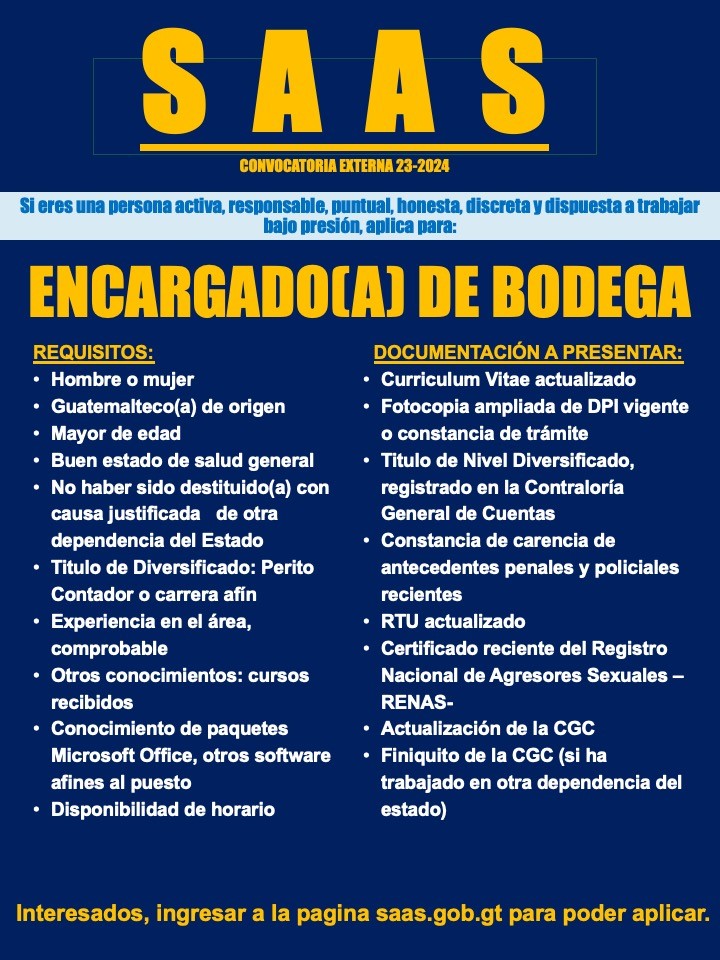 ENCARGADO DE BODEGA